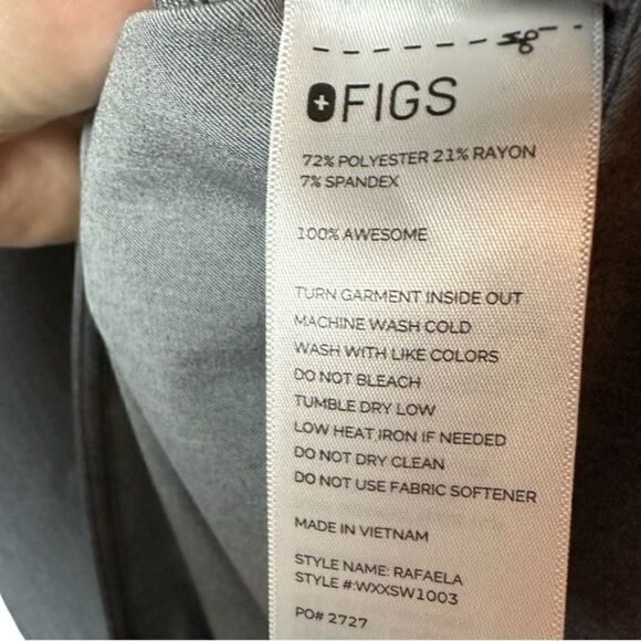 Figs Technical Collection Collared Sleeveless Scrub Top Gray Woman’s M - Picture 8 of 9